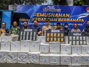 Jutaan Butir Obat Keras Dimusnahkan di Jakarta Utara