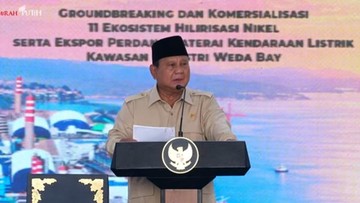 RI Perdana Ekspor Baterai, Prabowo: Bukti Hilirisasi Kita Benar!