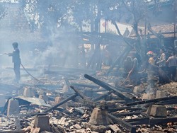 3 Rumah di Kalimaro Grobogan Terbakar, Diduga gegara Korsleting