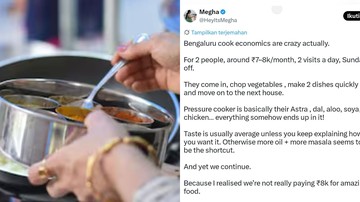 Demi Nggak Nyentuh Dapur, Wanita Ini Sewa Juru Masak Rp1,4 Juta per Bulan
