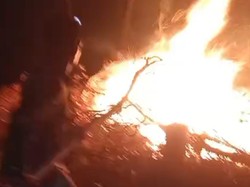 Warga Bakar Lahan Picu Karhutla 5 Ha di Polman, Api Belum Padam