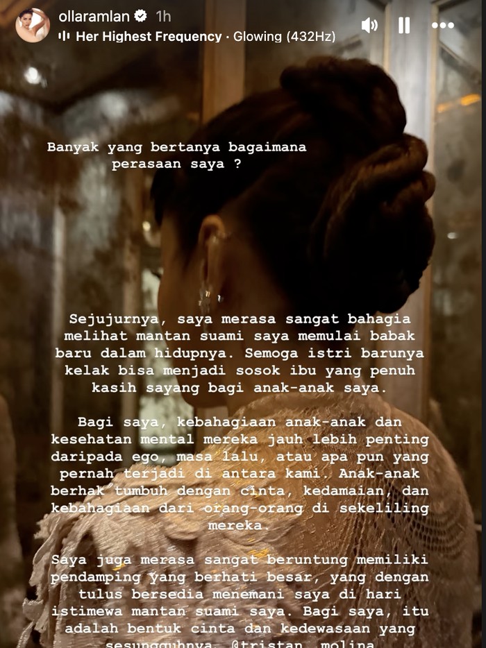 Olla Ramlan Jawab Perasaan Datang ke Nikahan Aufar Hutapea