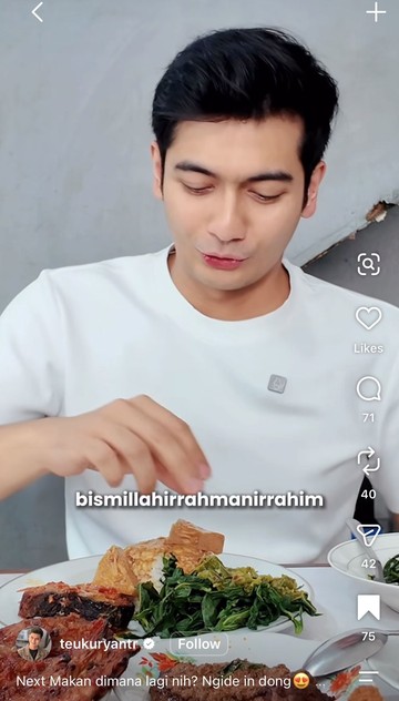 Keseruan Teuku Ryan saat  Kulineran, Makan Nasi Padang hingga Macaroon!