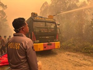 Karhutla Barito Selatan Kian Parah, Udara Menguning Berselimut Asap