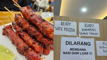 Nemen! Warung Sate Babi di Surabaya Sampai Pasang Larangan Bawa Nasi