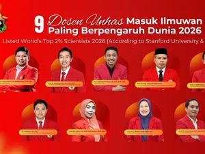 9 Ilmuwan Unhas Masuk Daftar Top 2% Scientists Dunia 2026, Ini Nama-namanya