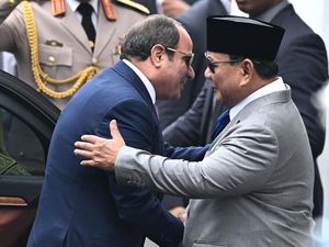 Prabowo Sambut Presiden Mesir El-Sisi di Istana Merdeka