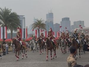 Momen Presiden Mesir Dikawal Pasukan Berkuda ke Istana untuk Bertemu Prabowo