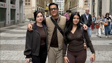 Momen Liburan Seru Andre Taulany di Italia Ditemani Putri Tercinta dan Amanda Rigby