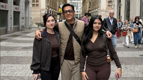Andre Taulany Nikmati Jalan-jalan di Italia Bareng Putrinya dan Amanda Rigby