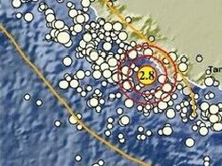 Empat Kali Gempa Guncang Perairan Pesisir Barat Lampung