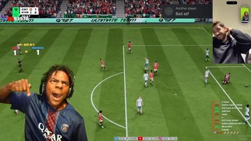 Teriakan Bahasa Indonesia IShowSpeed Bikin Kvaratskhelia Tak Paham di Duel EA Sports FC