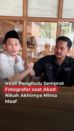 Video Viral: Penghulu Semprot Fotografer Saat Akad Nikah Berujung Minta Maaf