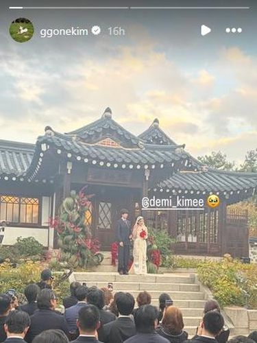Pernikahan Kim Yong Ji dalam unggahan Kim Go Eun di media sosial