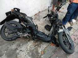 Duar! Maling di Jakut Gagal Beraksi Usai Motor Meledak