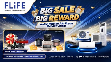 Promo Menggiurkan Pendingin Ruangan FLiFE Sediakan Cashback Hingga Awal 2027