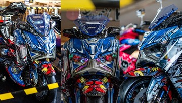 Sentuhan Robotik Skutik Gambot 360 cc Sabet Segudang Trofi di Kontes Modifikasi