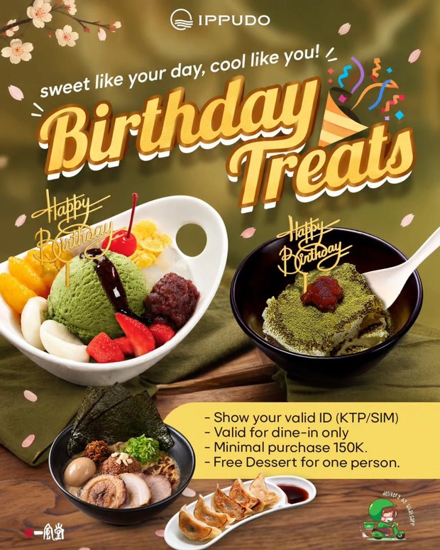 Promo Birthday Treats/ Foto: Instagram @ippudoindonesia promo ulang tahun