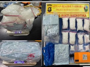 Polisi Muba Gerebek Rumah Bandar Narkoba, Sabu 1,7 Kg Disita