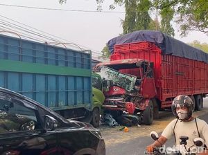Tabrakan Beruntun 3 Truk-2 Motor di Parepare, 1 Orang Tewas