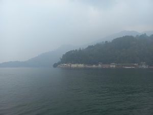 Danau Toba Tertutup Kabut Asap dari Sumatera Selatan
