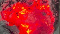 Ngeri Lubang Api Bawah Tanah Merah Membara Saat Karhutla di Kalimantan