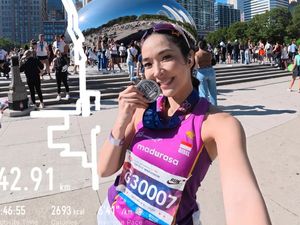 Gaya Gisella Anastasia Maraton di Chicago, Tampil Sporty & Playful