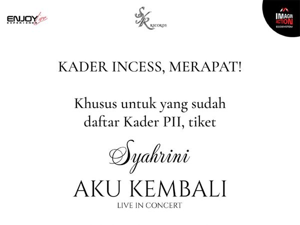 Khusus Kader Partai Inces Indonesia, Tiket Konser Syahrini Sudah Bisa Dibeli!