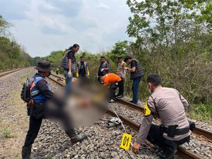 Lansia di Prabumulih Tewas Tertemper Kereta Api Babaranjang