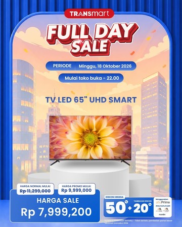 TV LED 65 Inci Mulai Rp 7,9 Jutaan di Transmart Full Day Sale