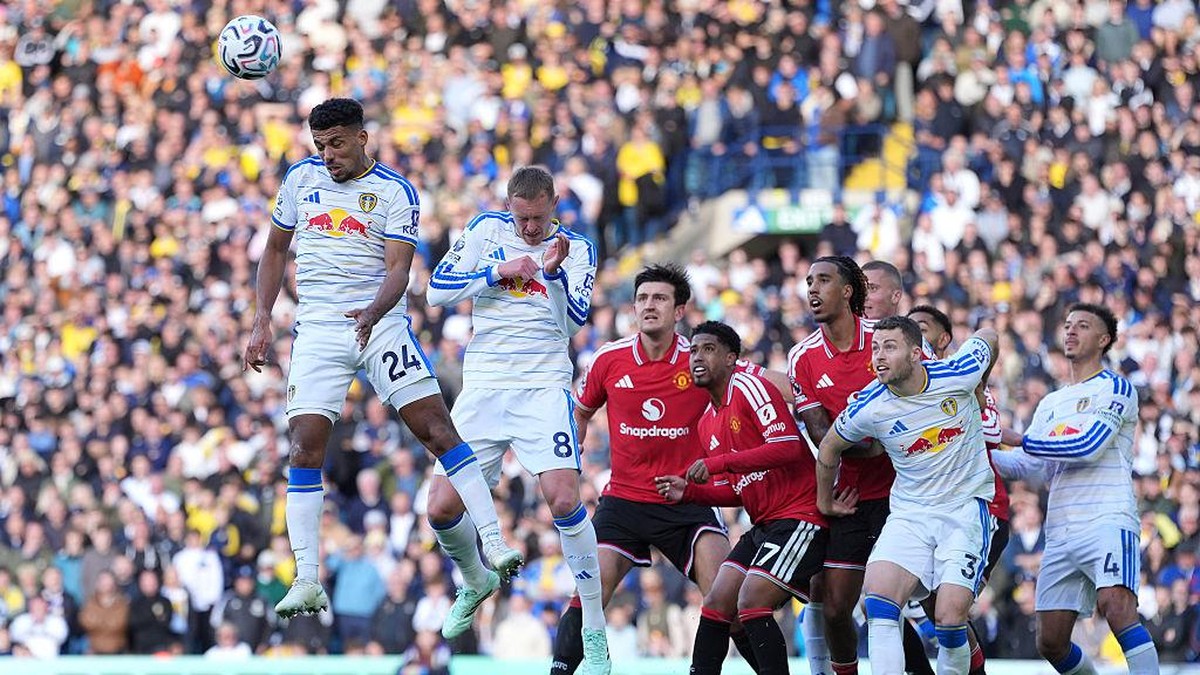 Momen di laga Leeds United vs Manchester United. (Foto: PA Images via Getty Images/Annabel Lee-Ellis - PA Images)