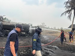 Gudang Diduga Penampungan BBM Ilegal di Ogan Ilir Terbakar, 3 Orang Luka