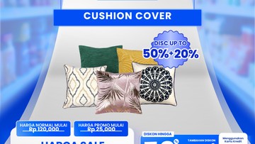 Transmart Full Day Sale! Sarung Bantal Sofa Cuma Rp 20 Ribu