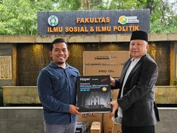 Sambut Dies Natalis Ke-46 FISIP USU, Sugiat Santoso Hibahkan Audio System