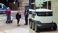 Halangi Robot Delivery karena Ambil Kerjaan Manusia, Orang ini Ditangkap