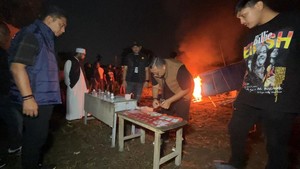 Polisi Kembali Bakar Barak Narkoba di Deli Serdang, 3 Orang Diamankan