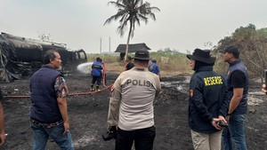 Polisi Kantongi Identitas Diduga Pemilik Gudang BBM Ilegal Terbakar di Ogan Ilir