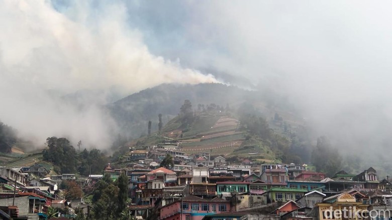 Kebakaran Gunung Sumbing Masih Menyisakan 1 Titik Asap