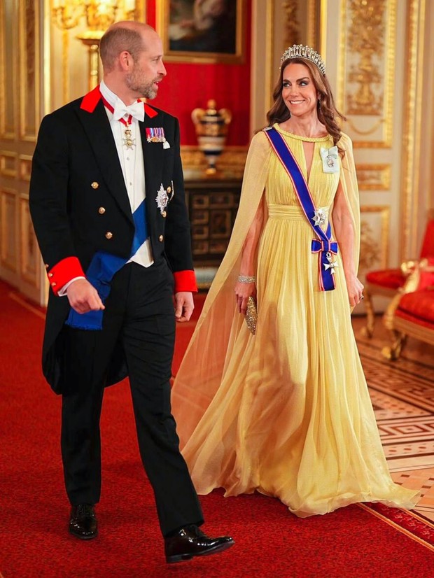 Kate Middleton pilih gaun kuning rancangan Elie Saab