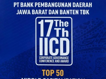 bank bjb Raih Pengakuan Top 50 Emiten MidCap dalam IICD CG Award 2026