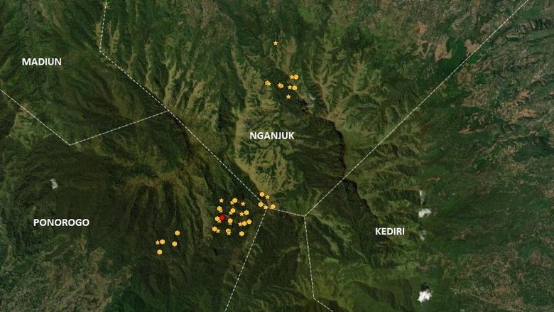 30 Titik Panas Terdeteksi di Gunung Wilis, Sisa Kebakaran Membara Lagi