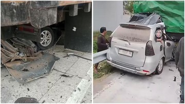 Mobil Seruduk Tronton hingga Masuk Kolong di Tol Lampung, 6 Orang Tewas - Infolitik