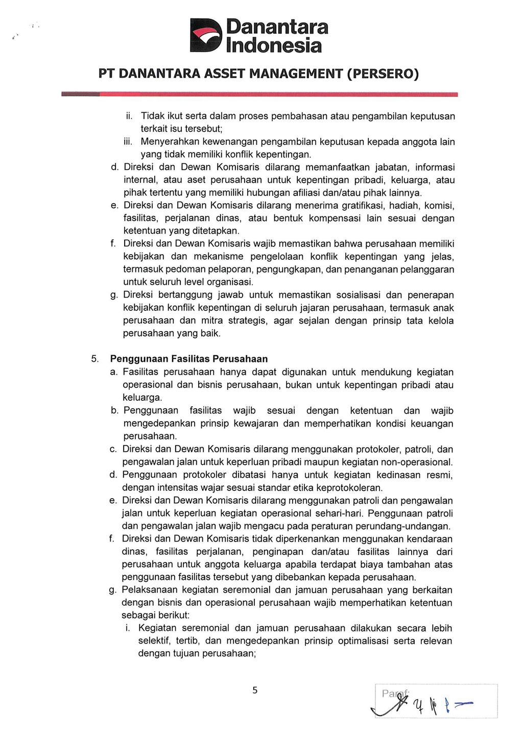 Aturan SE Danantara di Lingkungan BUMN. (Dok. Danantara)