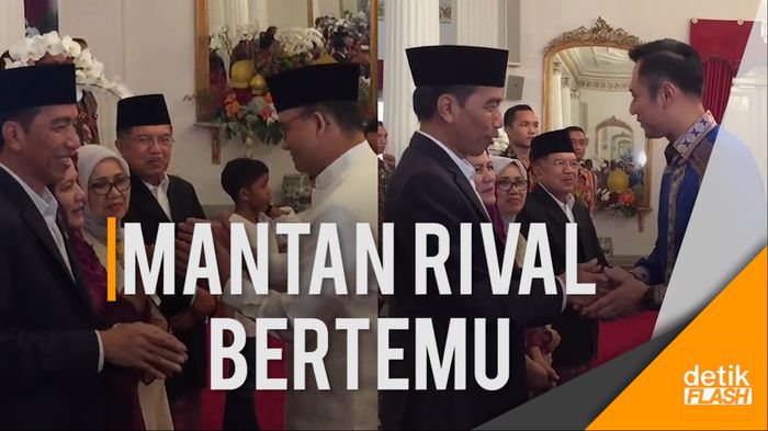 Anies-Sandi dan Agus Yudhoyono Hadiri Open House Jokowi