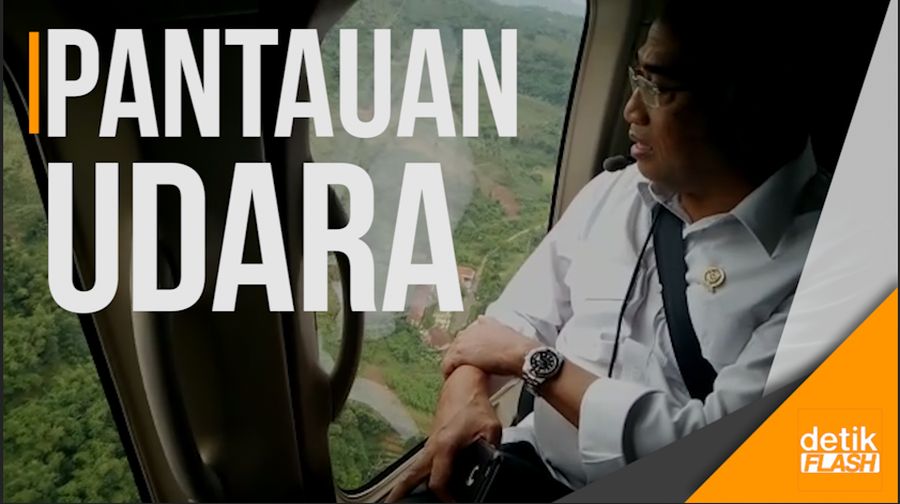 Menhub Pantau Nagreg dari Langit