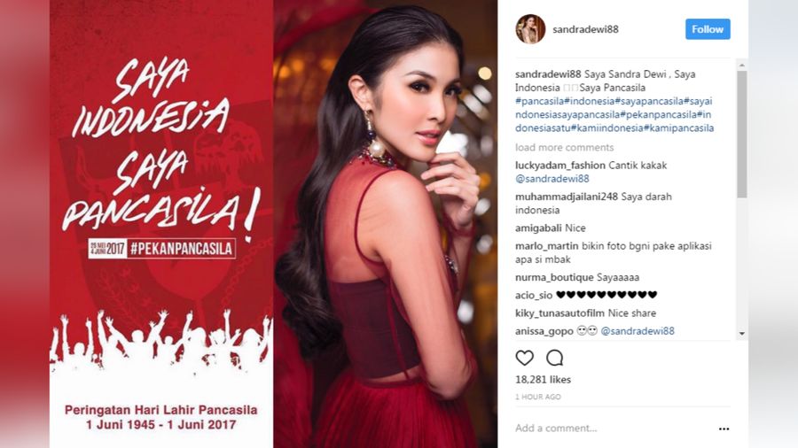 Instagram Ramai #SayaIndonesiaSayaPancasila