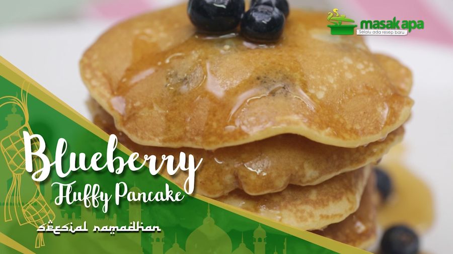Blueberry Fluffly Pancake untuk Buka Puasa