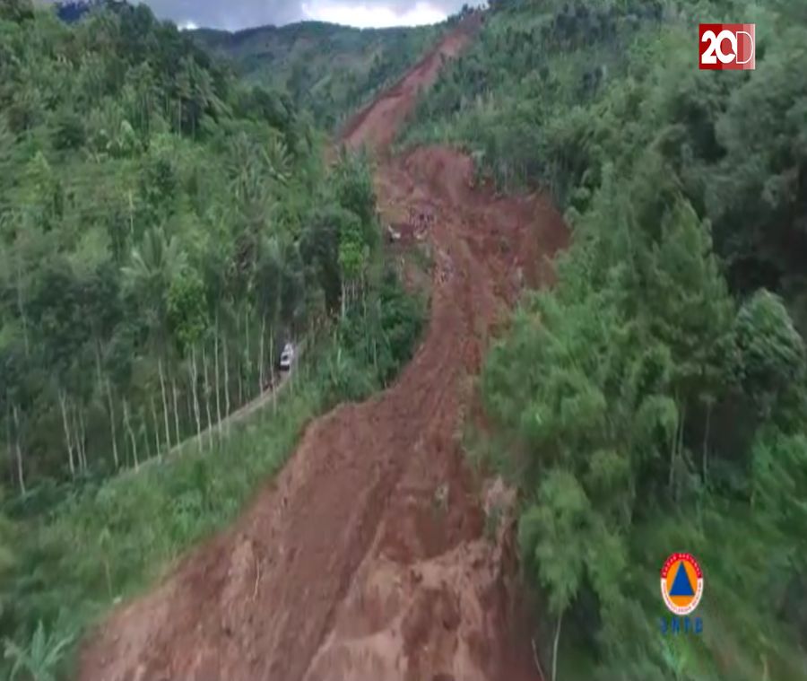 Penampakan Longsor Ponorogo dari Udara