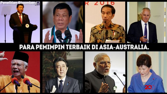 Penelitian Bloomberg Soal Pemimpin di Asia-Australia