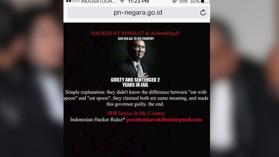 Situs PN Negara Diretas, Ini Pesan Hacker soal Ahok